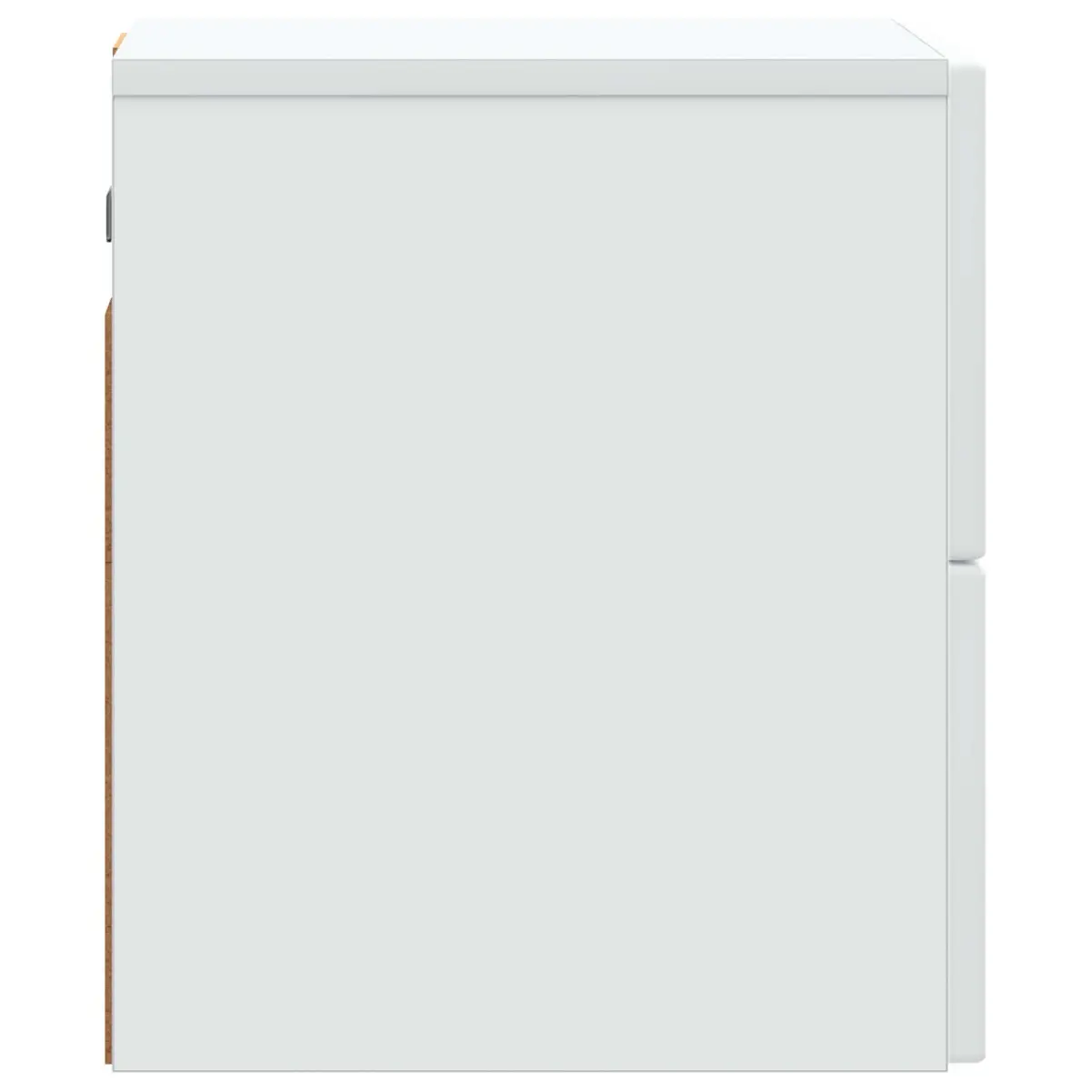 White Engineered Wood Wall-Mounted Cabinet