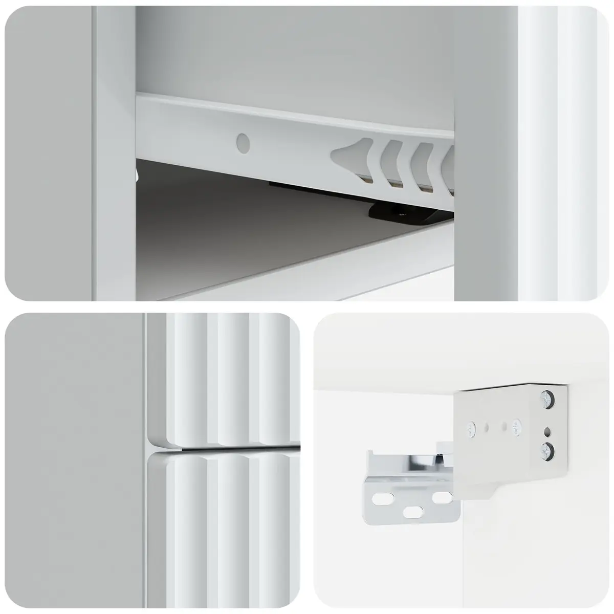 White Engineered Wood Wall-Mounted Cabinet