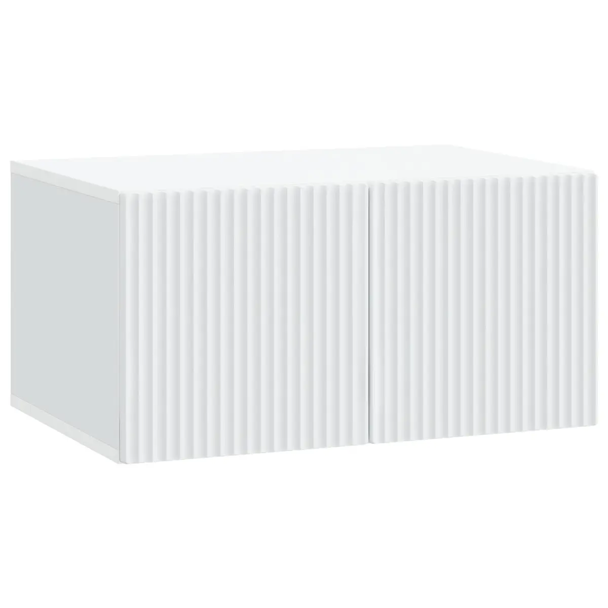 Wall-Mounted TV Cabinet Modern White 59.5 x 41 Engineered Wood