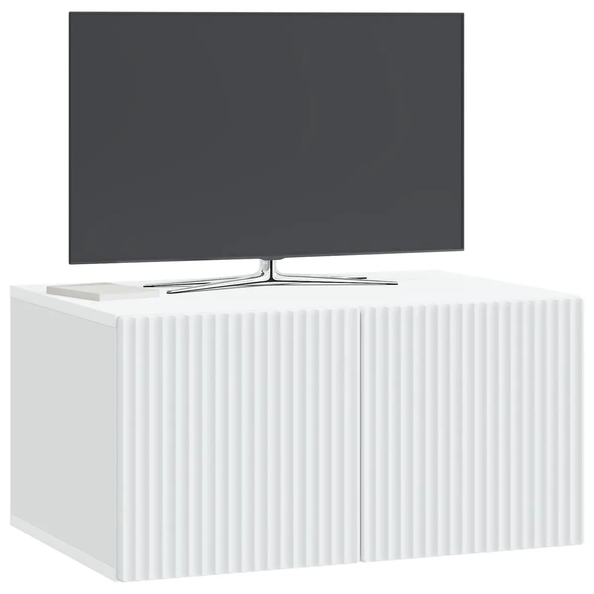 Wall-Mounted TV Cabinet Modern White 59.5 x 41 Engineered Wood