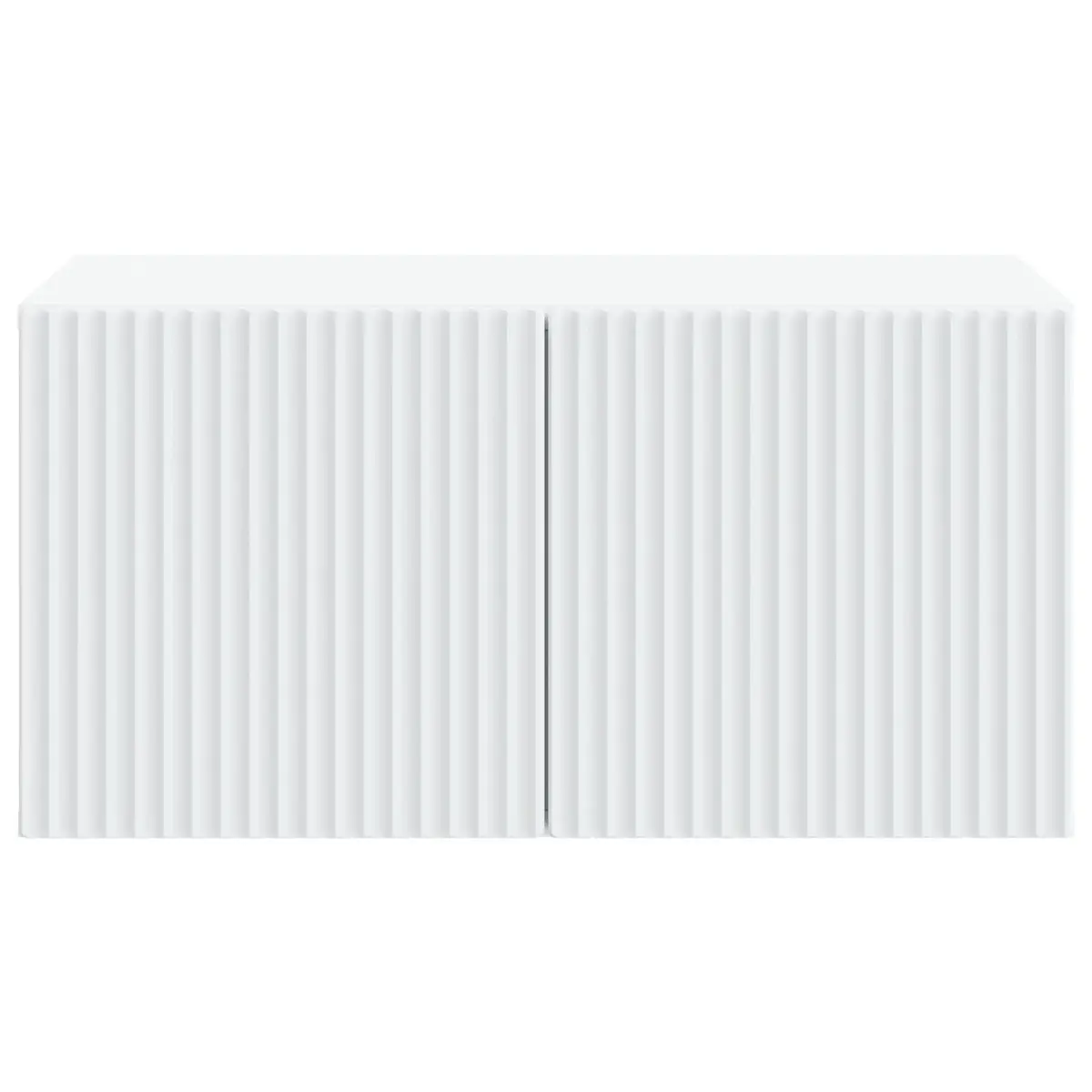Wall-Mounted TV Cabinet Modern White 59.5 x 41 Engineered Wood