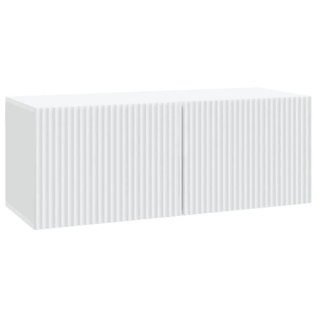 Wall-Mounted TV Cabinet White Modern Storage Unit Living Room Entertainment