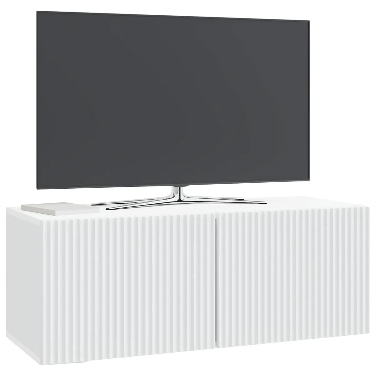 Wall-Mounted TV Cabinet White Modern Storage Unit Living Room Entertainment