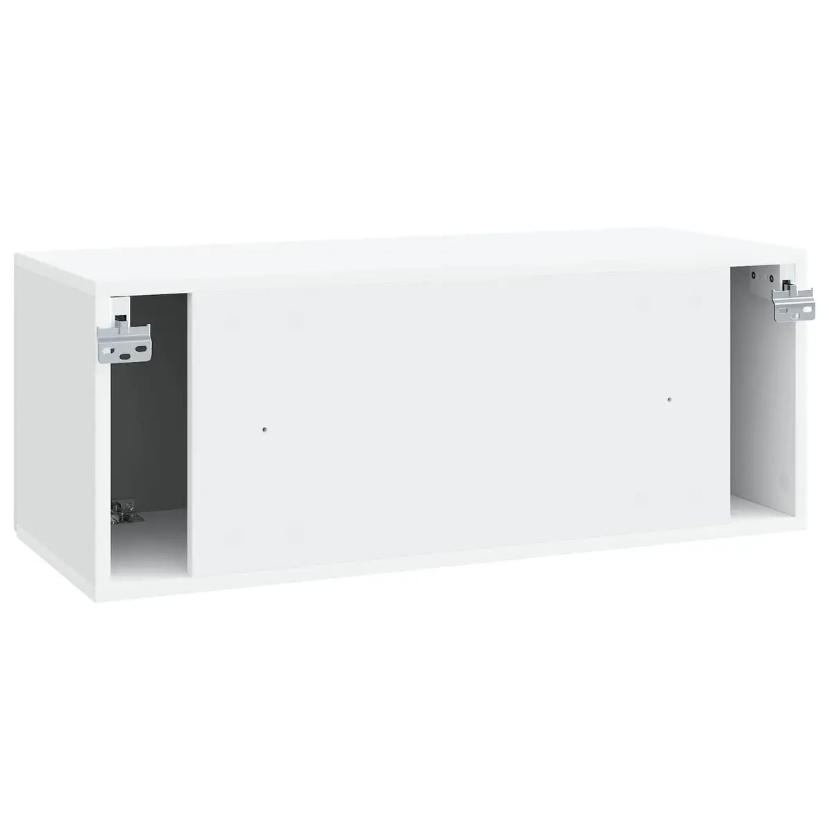 Wall-Mounted TV Cabinet White Modern Storage Unit Living Room Entertainment