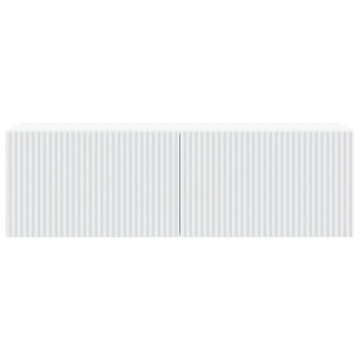 White Wall-Mounted TV Cabinet Modern Living Room Storage Unit 98x31x30cm