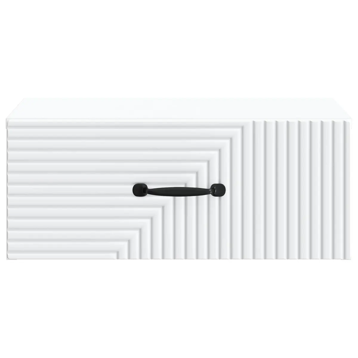Wall-Mounted Bedside Cabinet Modern White Storage Furniture Wood 49 x 34.5 x 20 cm