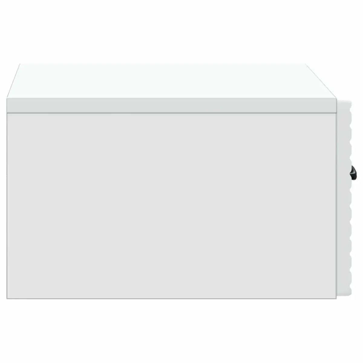 Wall-Mounted Bedside Cabinet Modern White Storage Furniture Wood 49 x 34.5 x 20 cm