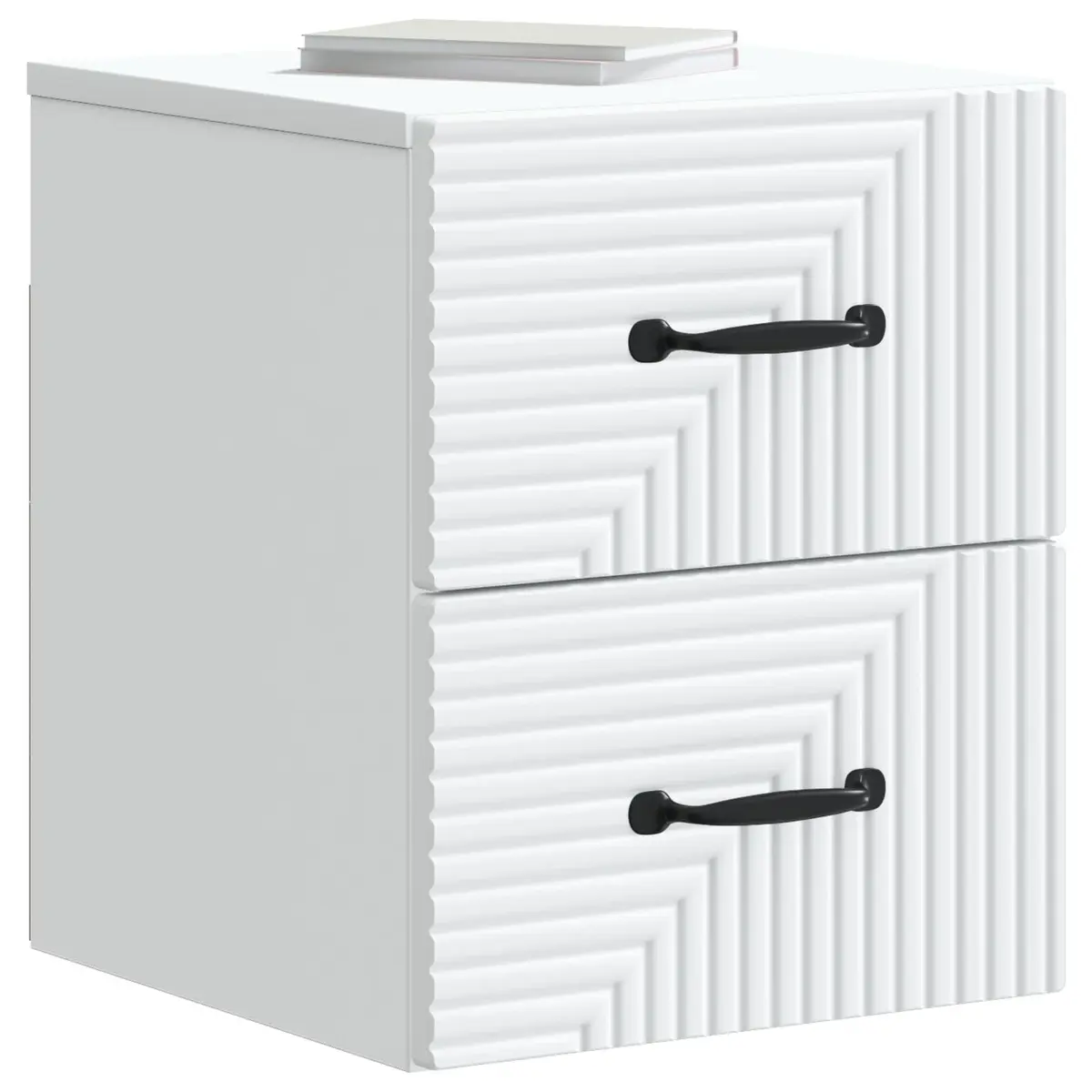 Wall-Mounted Bedside Cabinet in White 34.5 x 33 x 40 cm