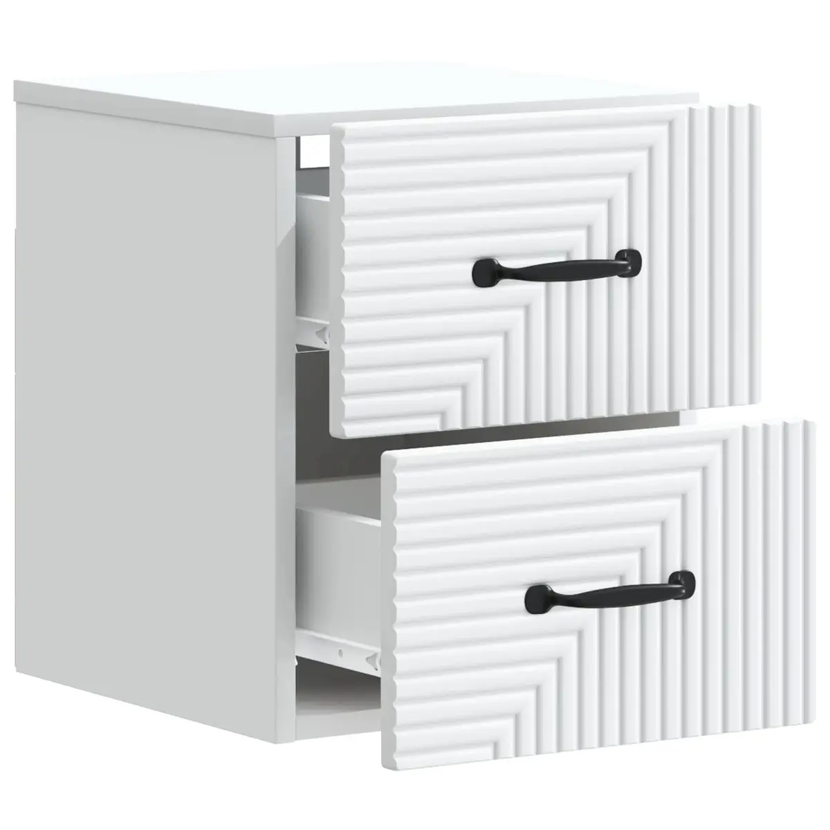 Wall-Mounted Bedside Cabinet in White 34.5 x 33 x 40 cm