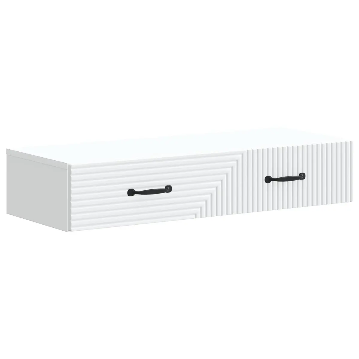 Wall-Mounted Side Table Modern White 87.5cm Engineered Wood