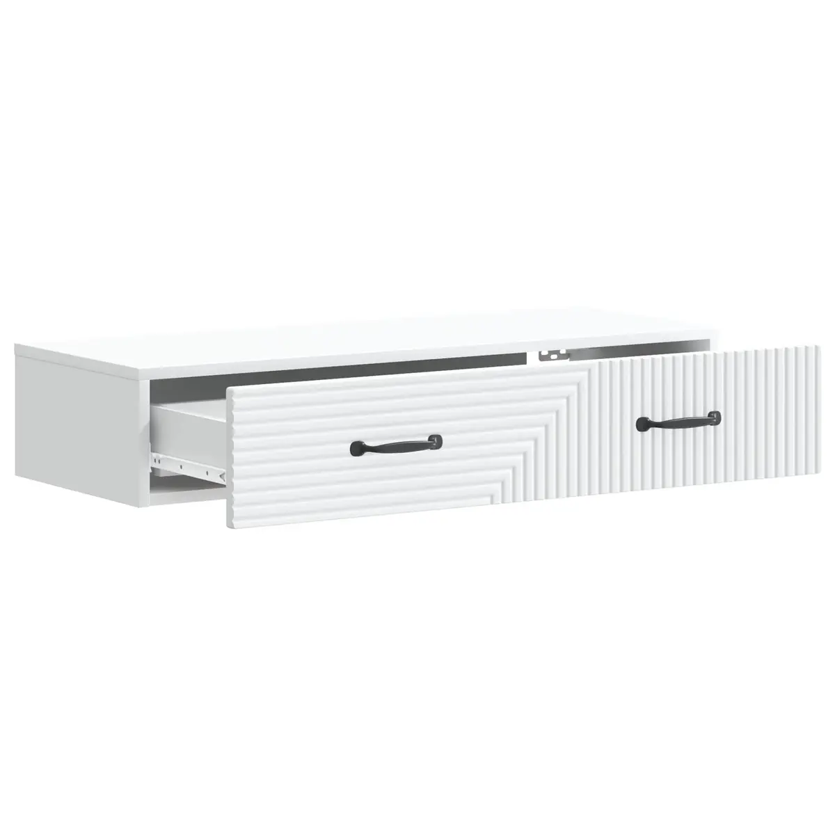 Wall-Mounted Side Table Modern White 87.5cm Engineered Wood