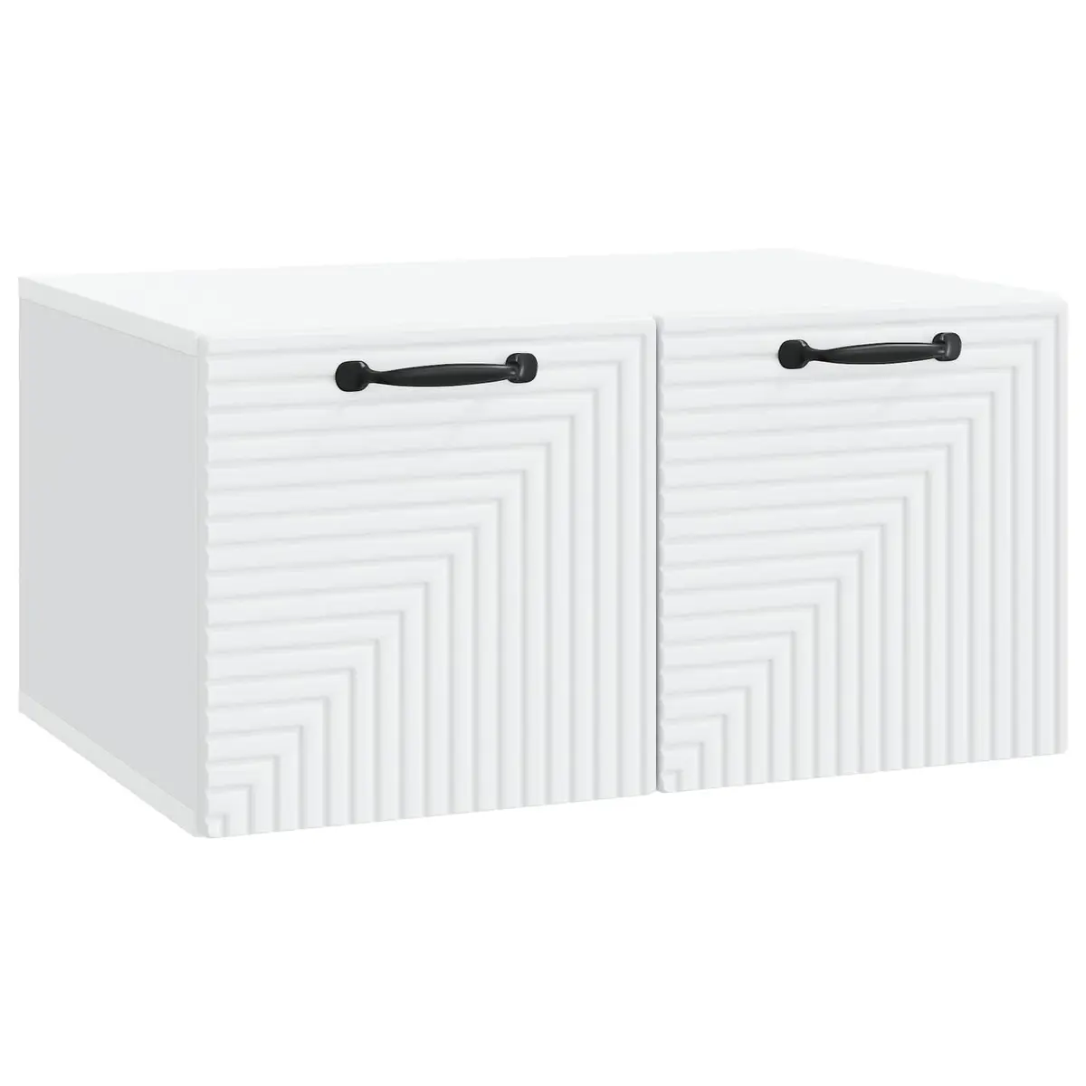 Wall-Mounted TV Cabinet in White 59.5 x 41 x 30cm