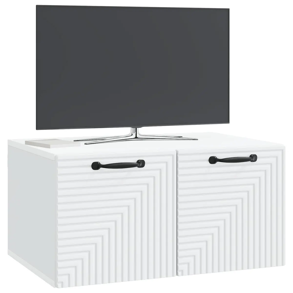 Wall-Mounted TV Cabinet in White 59.5 x 41 x 30cm