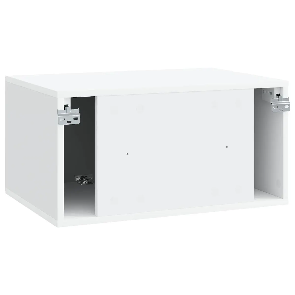 Wall-Mounted TV Cabinet in White 59.5 x 41 x 30cm