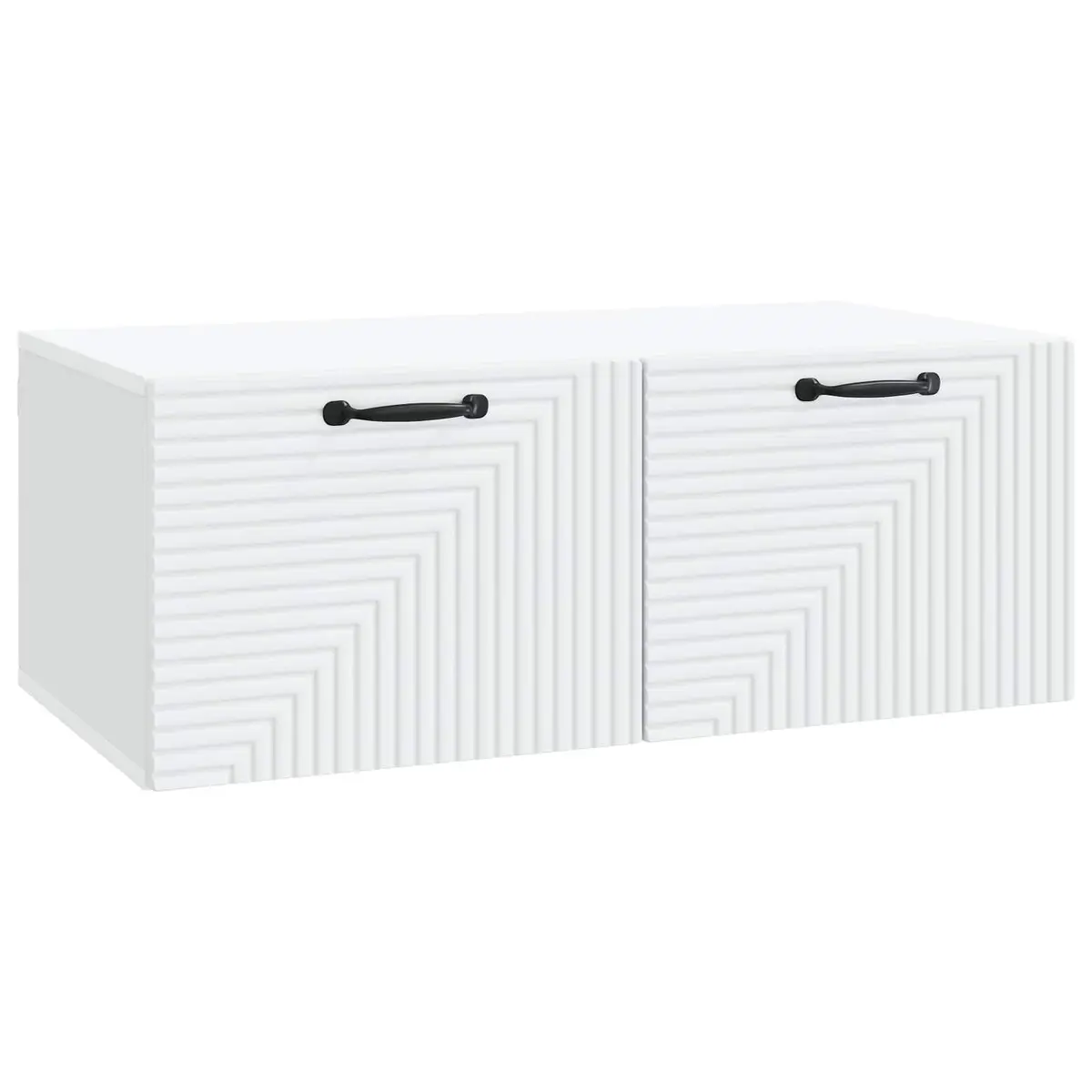 Wall-Mounted TV Cabinet White 78.5 x 41 x 30 cm Engineered Wood Modern Living Room Storage Unit