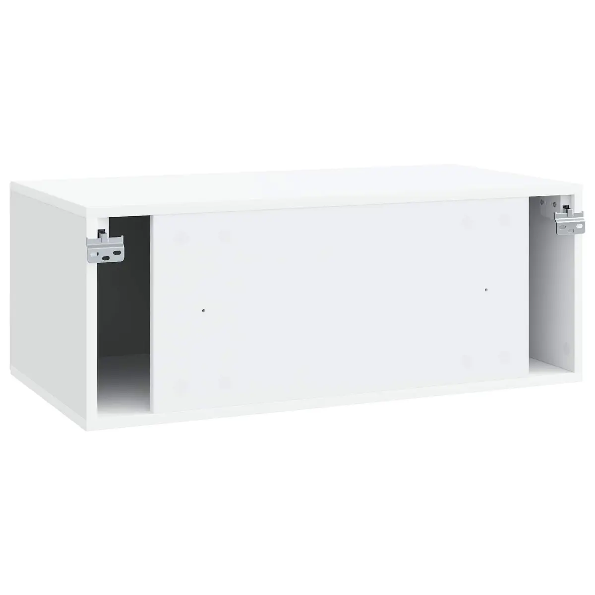 Wall-Mounted TV Cabinet White 78.5 x 41 x 30 cm Engineered Wood Modern Living Room Storage Unit