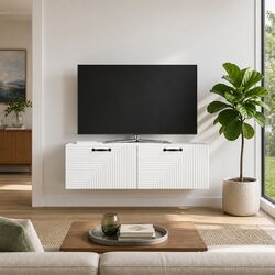 Modern White Wall-Mounted TV Cabinet for Your Living Room