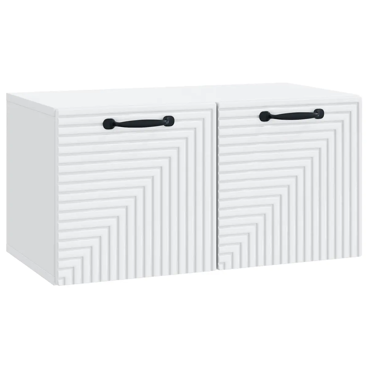 Wall-Mounted TV Cabinet White Modern 59.5x31x30cm Engineered Wood
