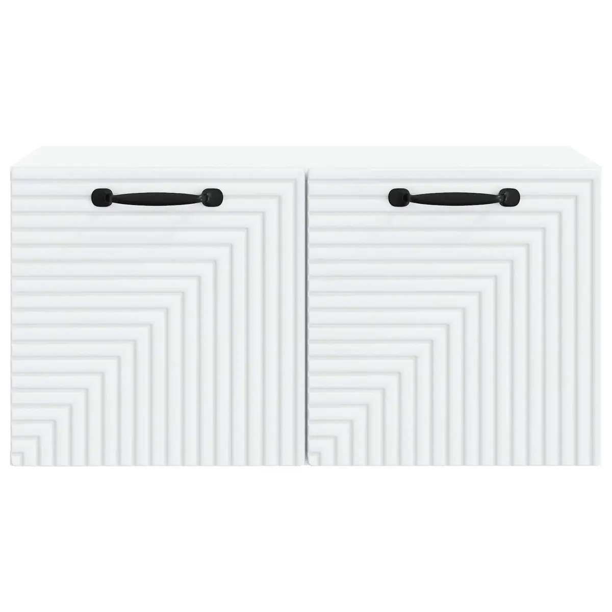 Wall-Mounted TV Cabinet White Modern 59.5x31x30cm Engineered Wood