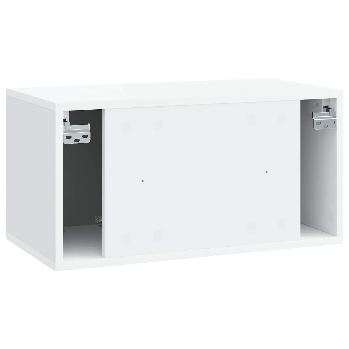 Wall-Mounted TV Cabinet White Modern 59.5x31x30cm Engineered Wood