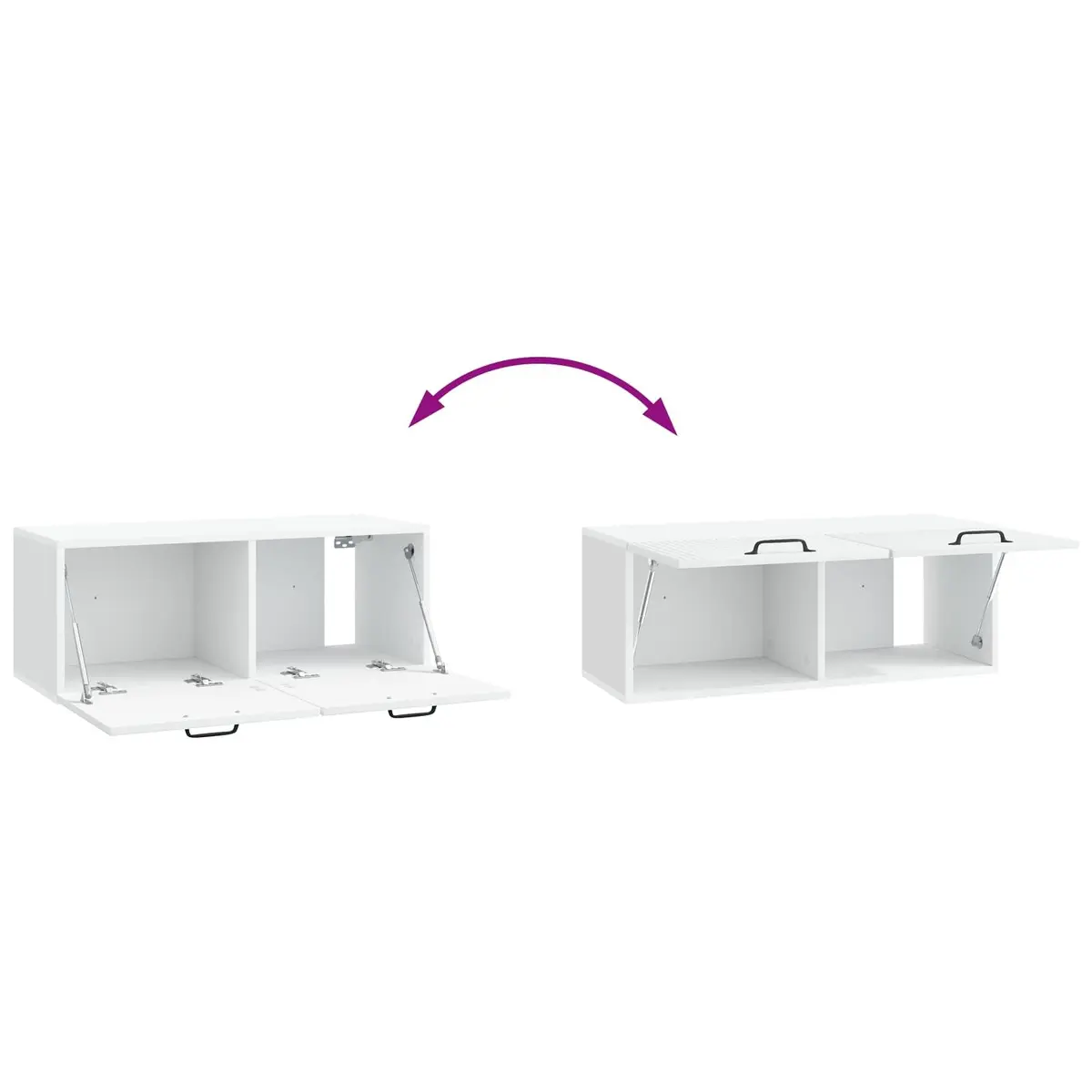 Wall-Mounted TV Cabinet in White