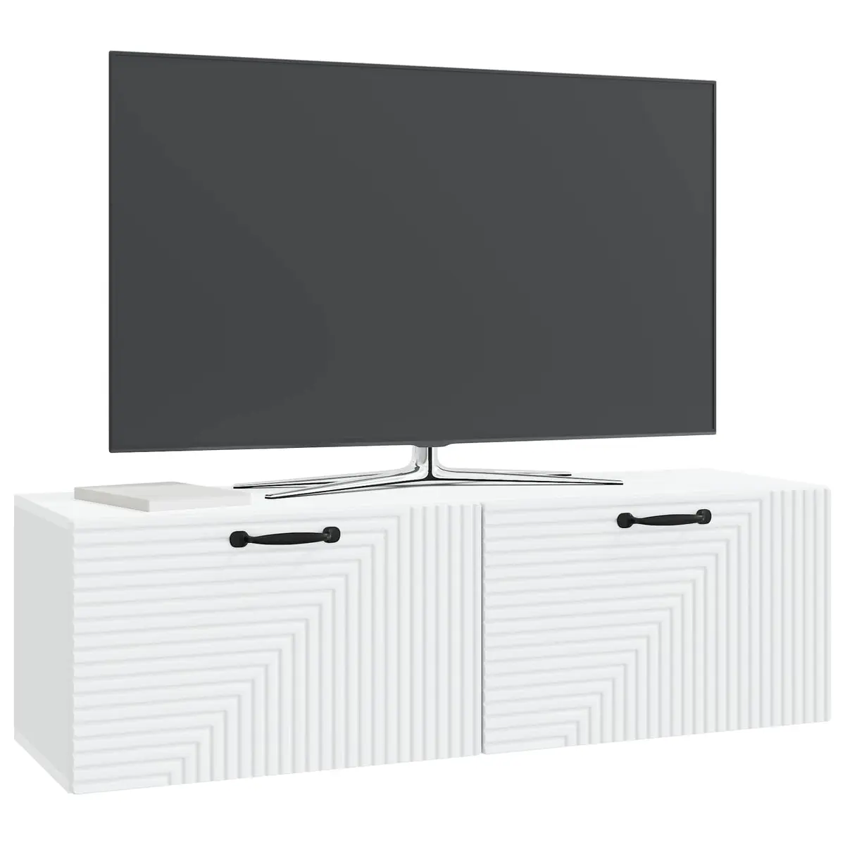 Wall-Mounted TV Cabinet in White