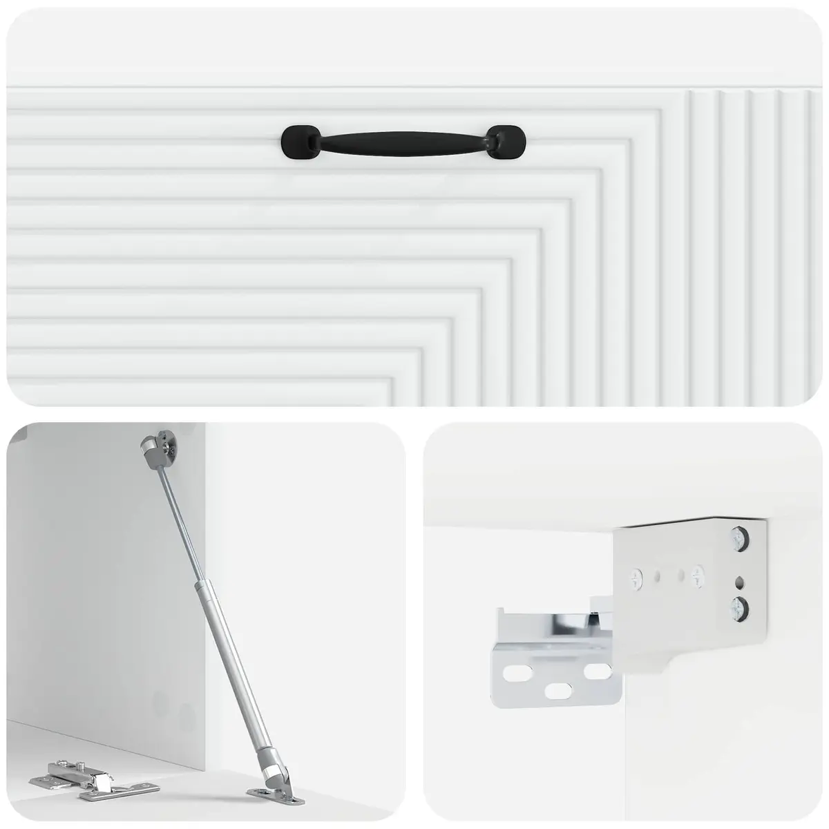 Wall-Mounted TV Cabinet in White