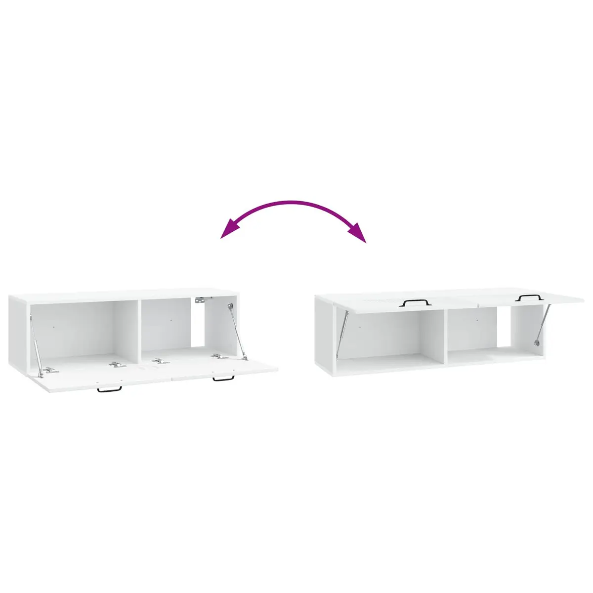 Wall-Mounted TV Cabinet in White