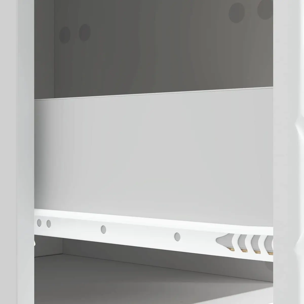 Wall-Mounted Side Table White Modern Compact Storage Drawer Engineered Wood