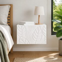 Wall-Mounted Bedside Cabinet with Storage Drawer