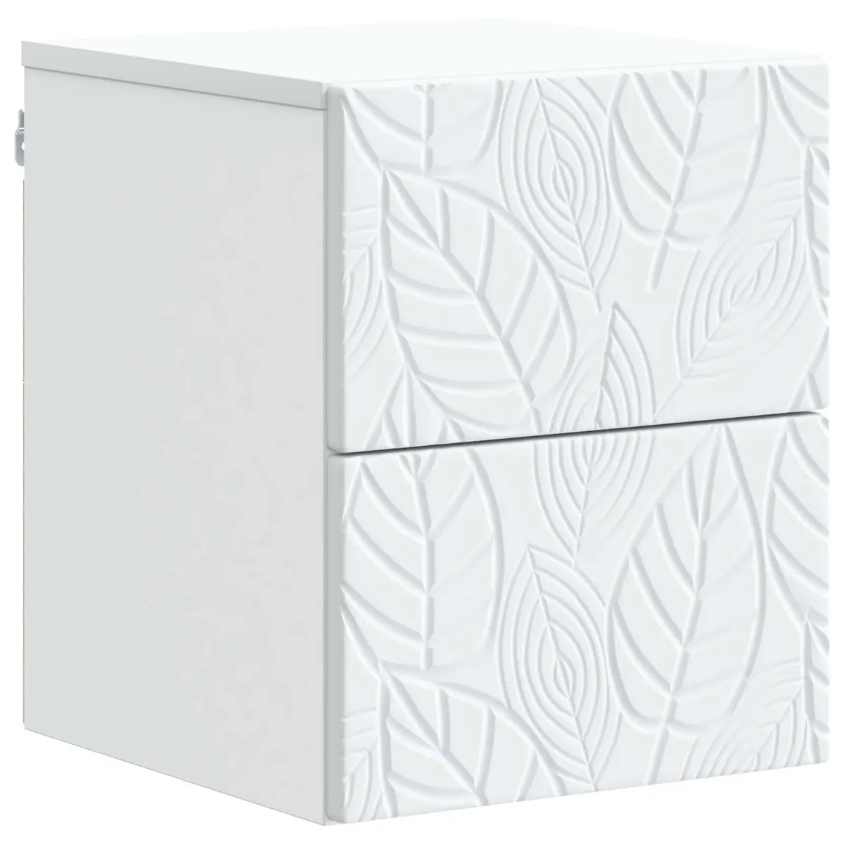 White Wall-Mounted Bedside Cabinet for Bedrooms