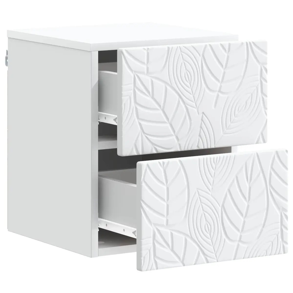White Wall-Mounted Bedside Cabinet for Bedrooms
