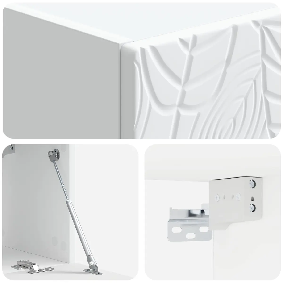 Wall-Mounted TV Cabinet White 78.5 x 41 x 30 cm Engineered Wood Storage Unit