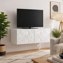 78.5 x 31 cm White Engineered Wood Wall-Mounted TV Cabinet