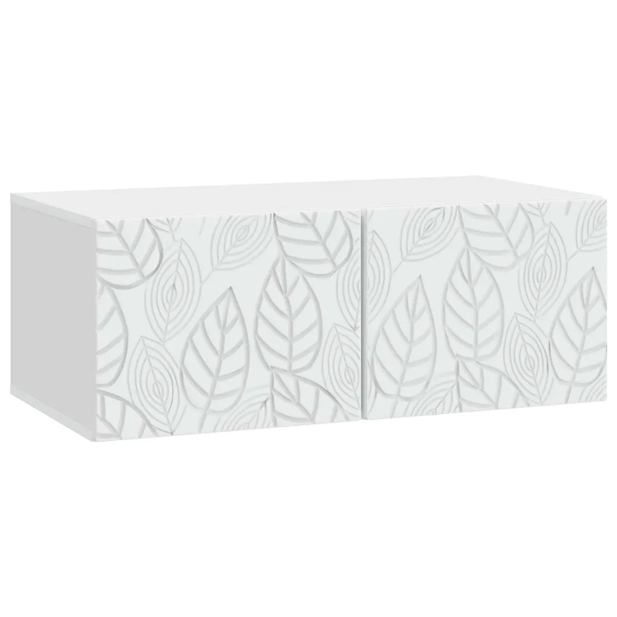White Wall-Mounted TV Storage 78.5 x 31 cm