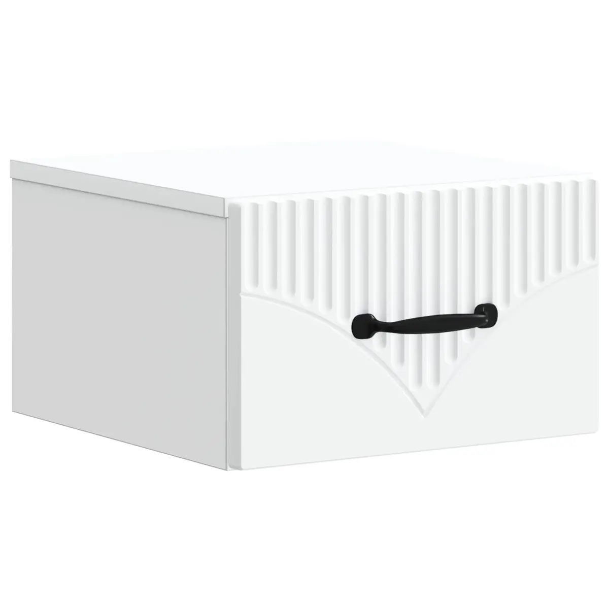 Wall-Mounted Bedside Cabinet White Modern Minimalist 34.5 x 33 x 20 cm Engineered Wood