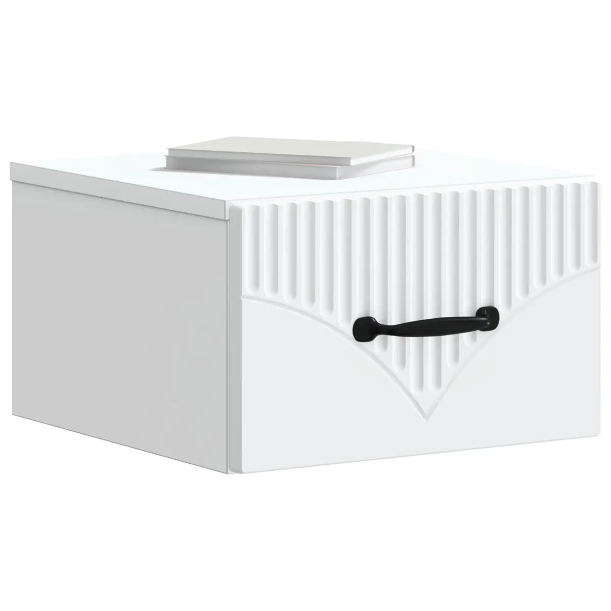Wall-Mounted Bedside Cabinet White Modern Minimalist 34.5 x 33 x 20 cm Engineered Wood