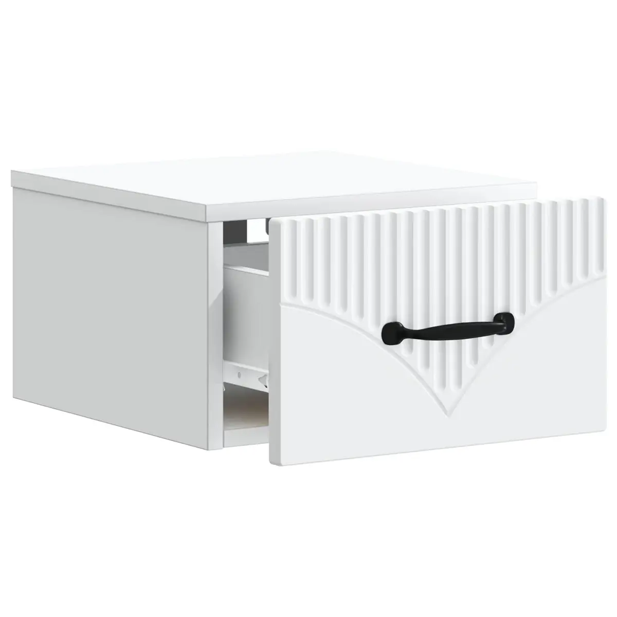 Wall-Mounted Bedside Cabinet White Modern Minimalist 34.5 x 33 x 20 cm Engineered Wood
