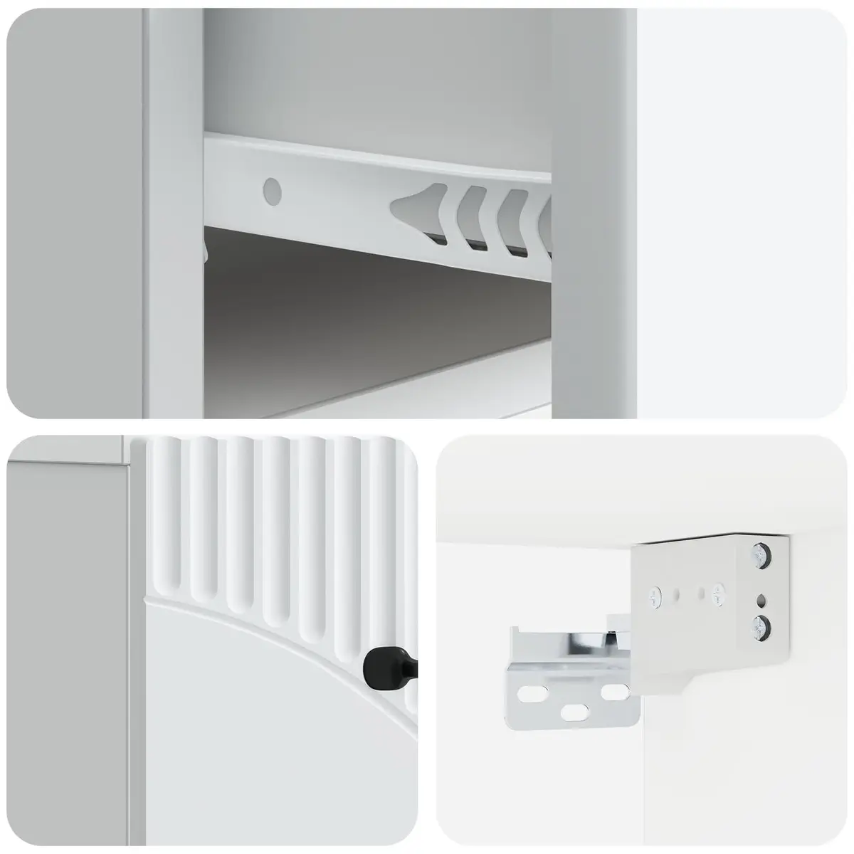 Wall-Mounted Bedside Cabinet White Modern Minimalist 34.5 x 33 x 20 cm Engineered Wood