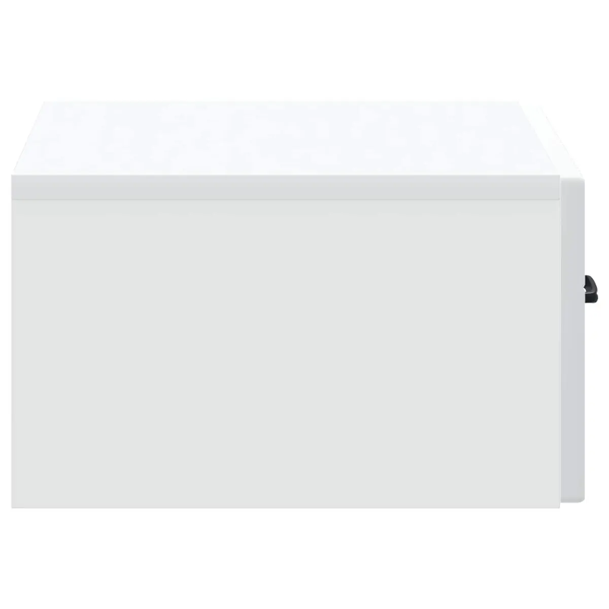 White Wall-Mounted Bedside Table with Drawer