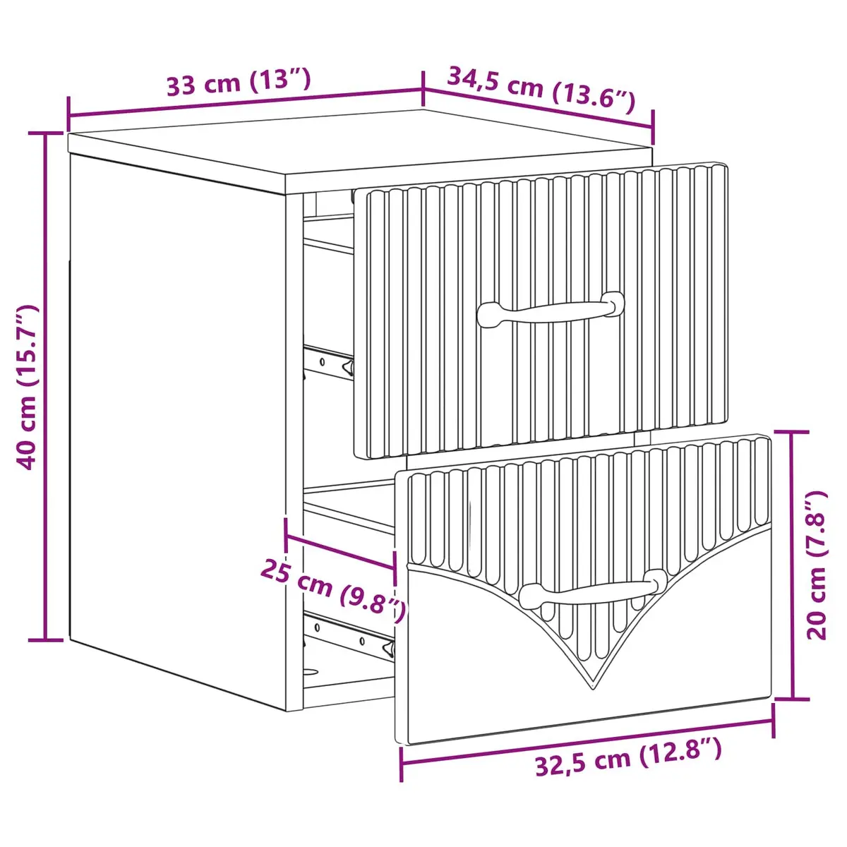 Wall-Mounted Bedside Cabinet with Modern Storage in White