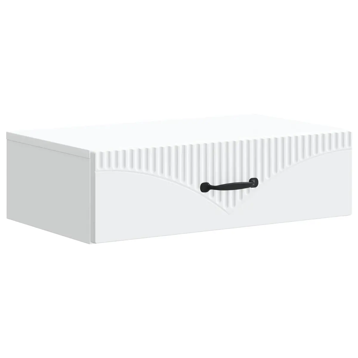Wall-Mounted Side Table Modern White 59cm Engineered Wood