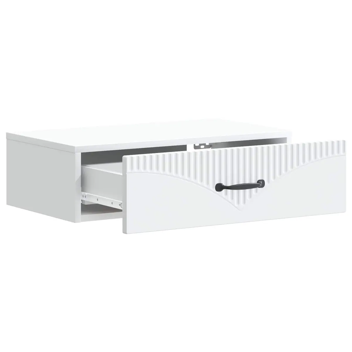 Wall-Mounted Side Table Modern White 59cm Engineered Wood