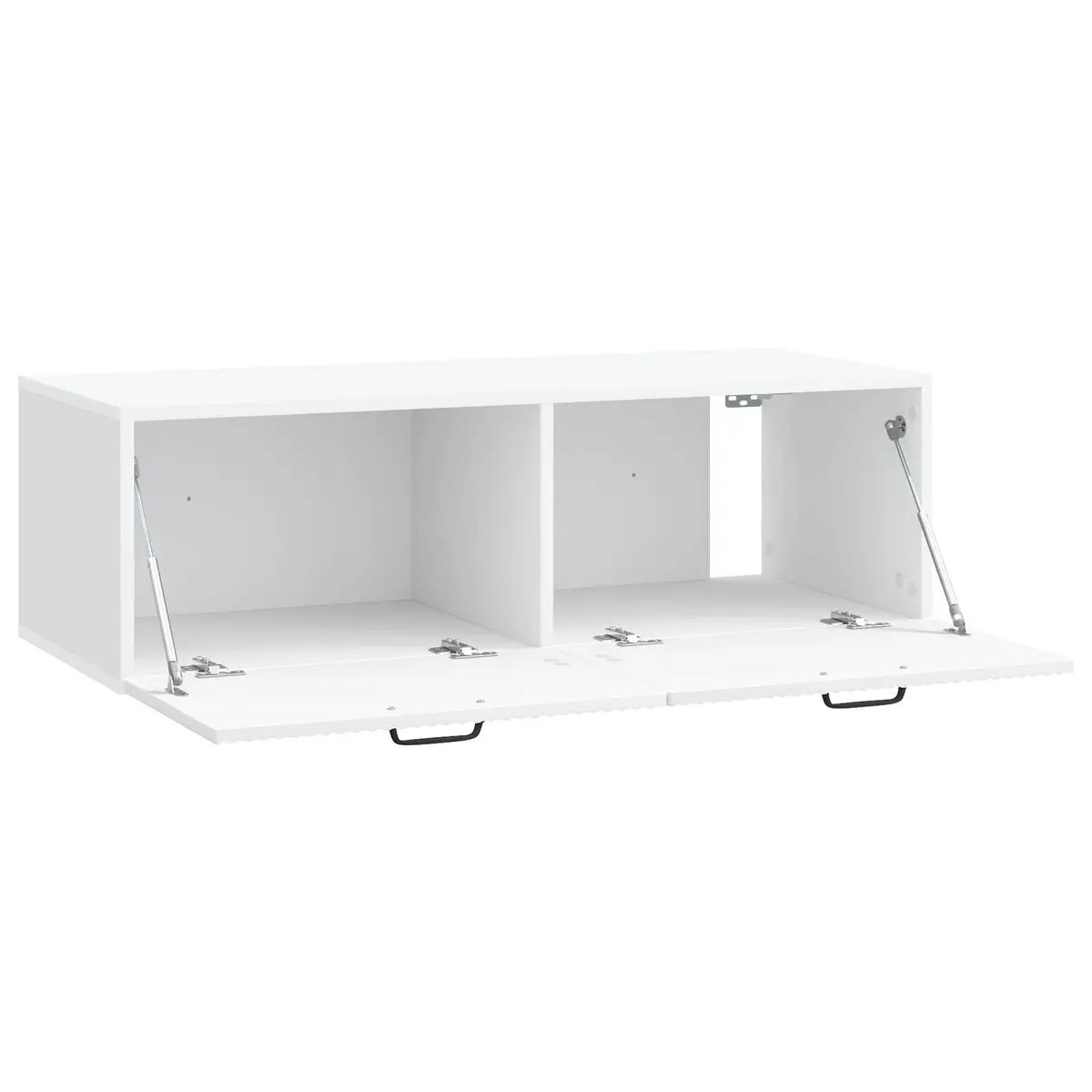 Wall-Mounted TV Cabinet White 98x41x30cm Engineered Wood Media Storage Unit