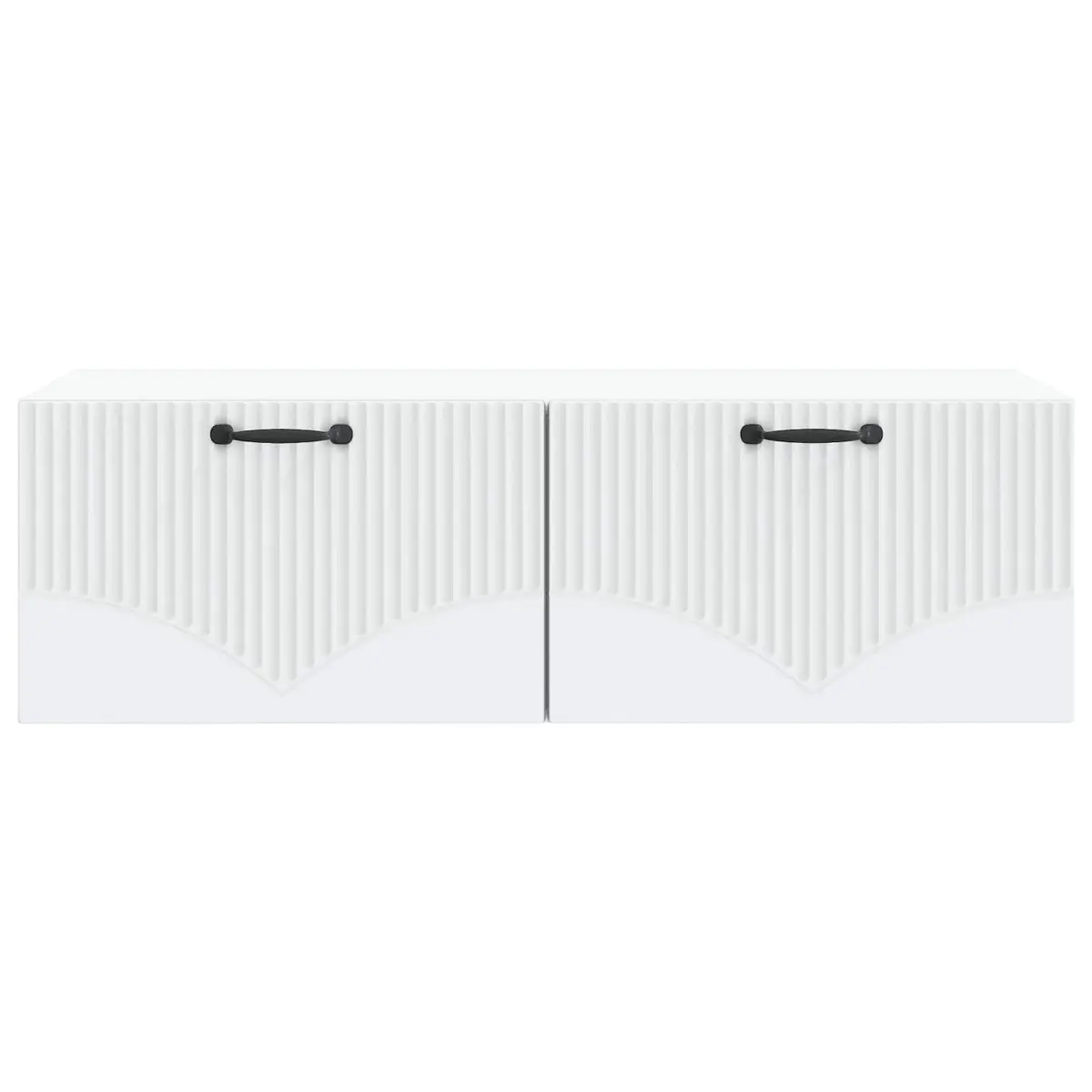 Wall-Mounted TV Cabinet White 98x41x30cm Engineered Wood Media Storage Unit