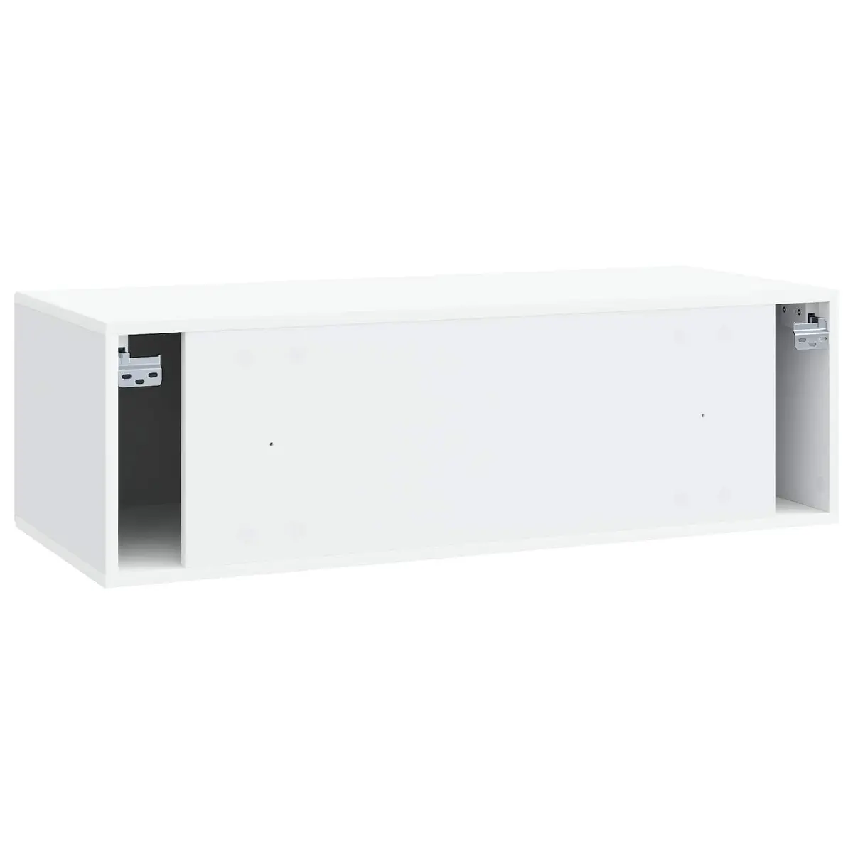 Wall-Mounted TV Cabinet White 98x41x30cm Engineered Wood Media Storage Unit