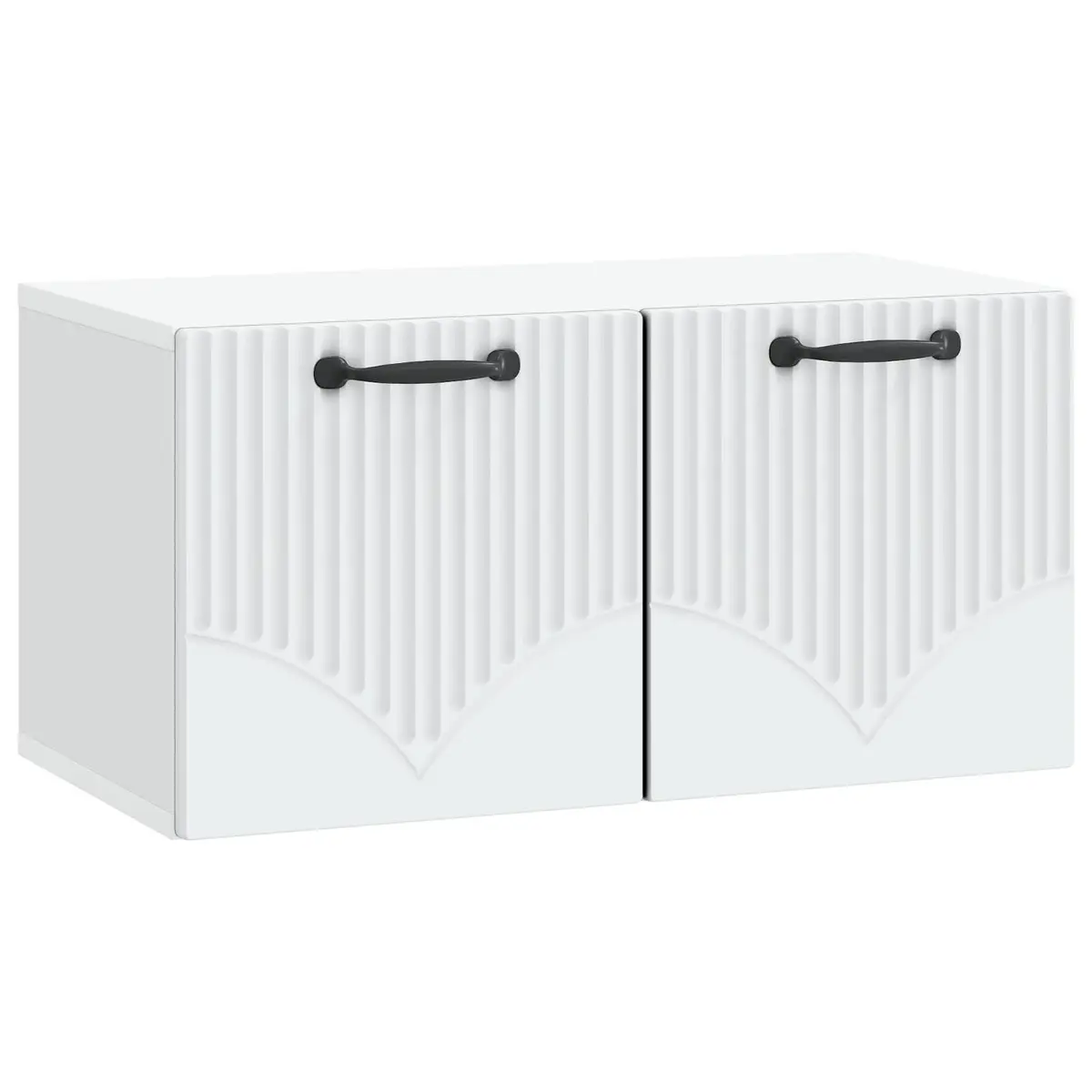 White Wall-Mounted TV Cabinet for Living Rooms