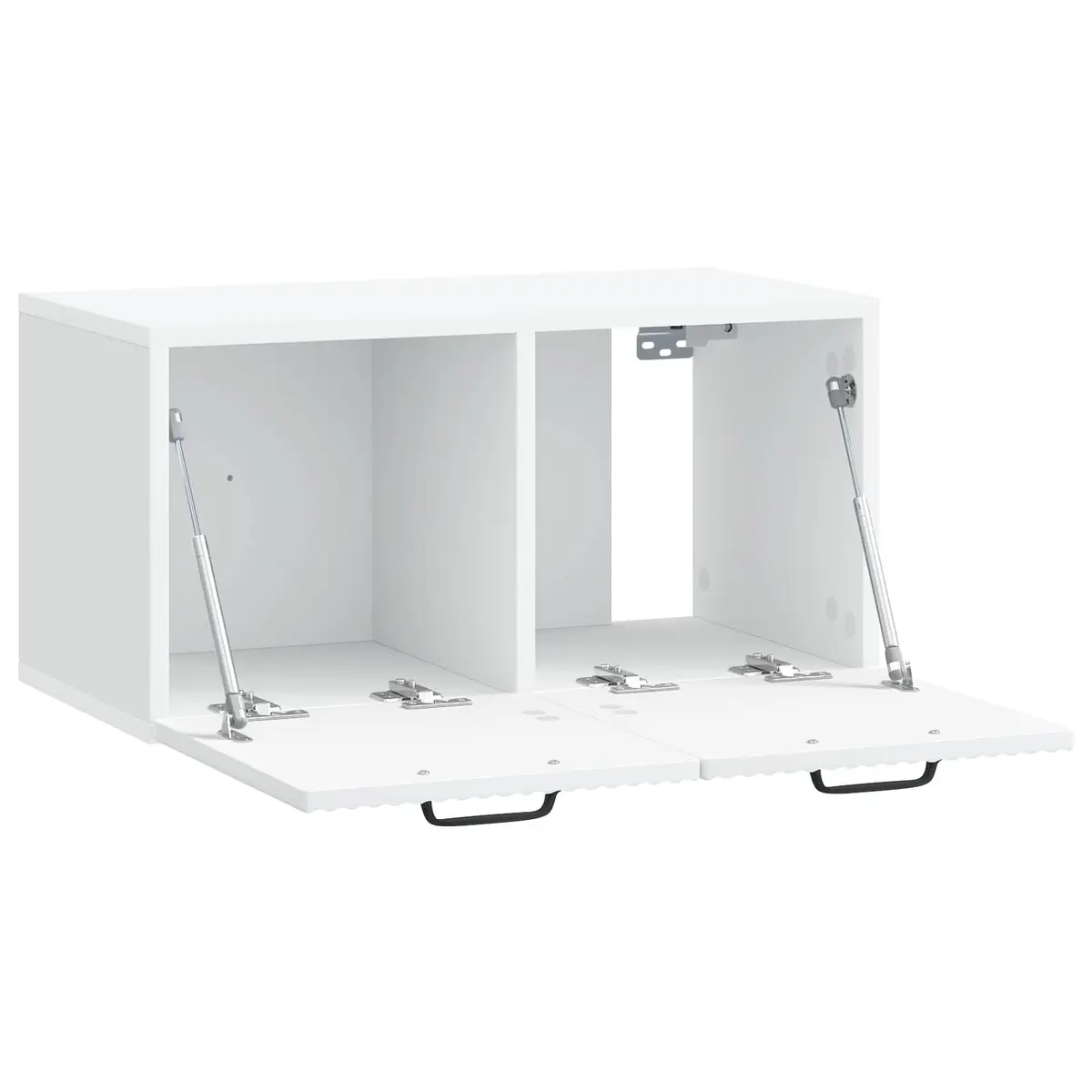 White Wall-Mounted TV Cabinet for Living Rooms