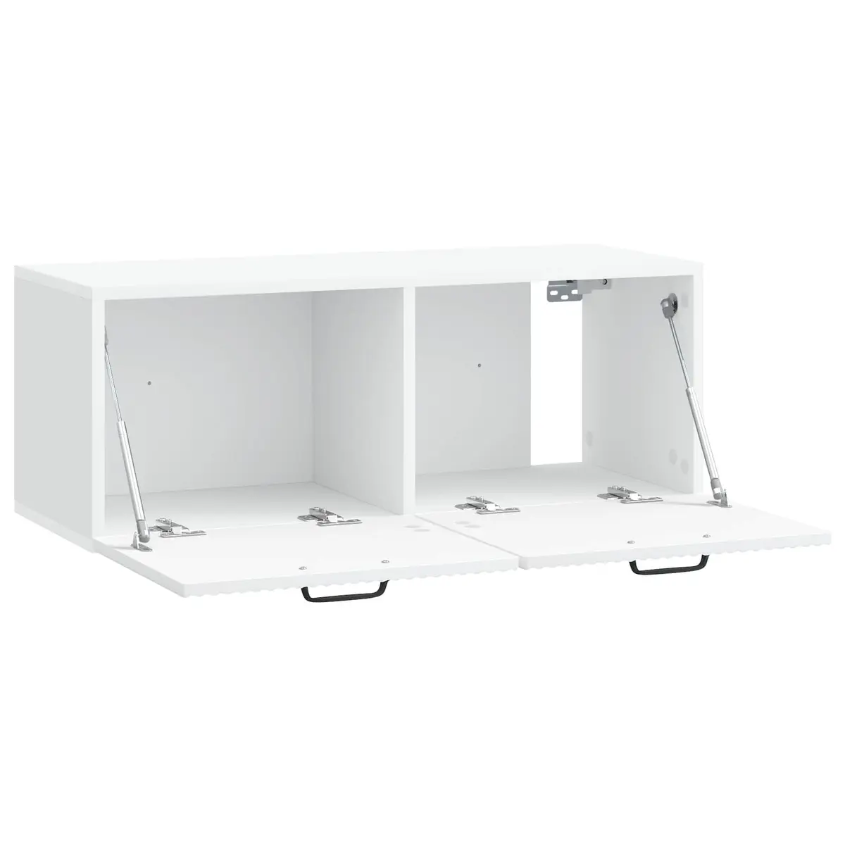 Wall-Mounted TV Cabinet White Modern Media Storage Unit Floating Entertainment