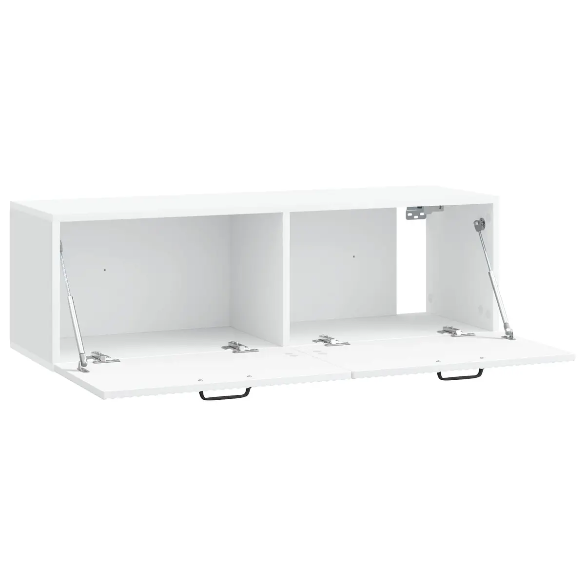 Wall-Mounted TV Cabinet White Modern Storage Unit Engineered Wood 98 x 31 x 30 cm
